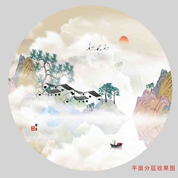 中式國潮山水