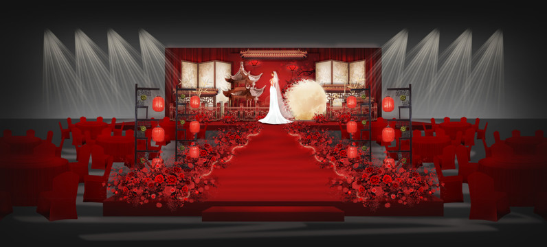 紅色新中式典雅婚禮