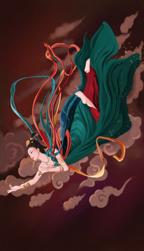仙女壁畫