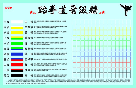 跆拳道晋级墙