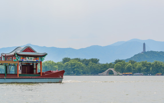 中国北京颐和园建筑风景