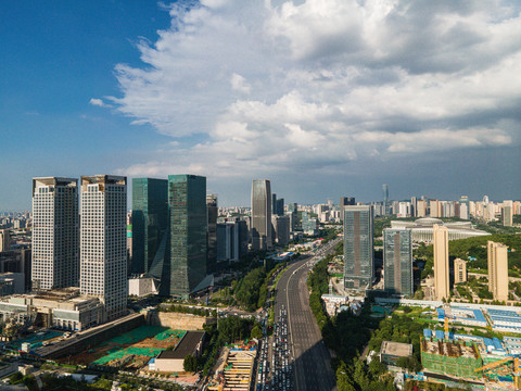 济南经十路CBD全景