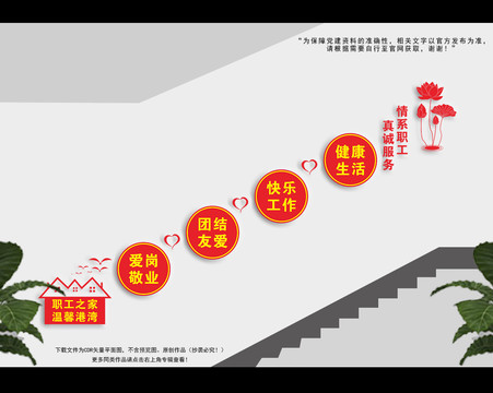 工会楼道文化墙