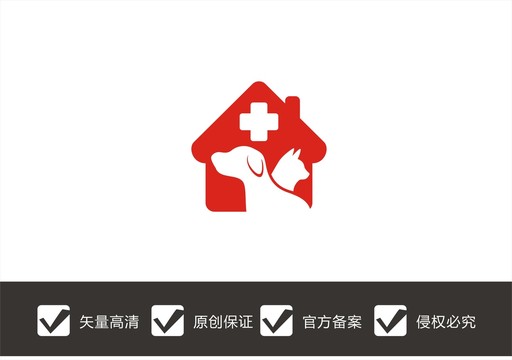 宠物医院猫狗logo