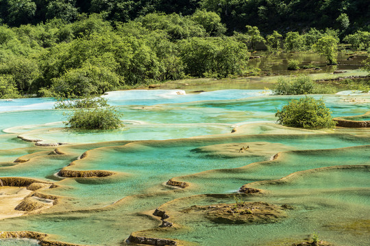 四川黄龙风景区夏天风景