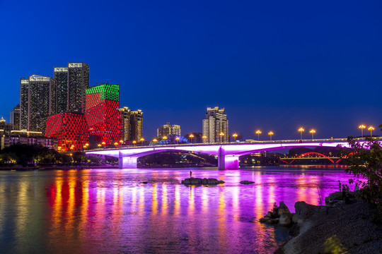 柳州柳江大桥夜景