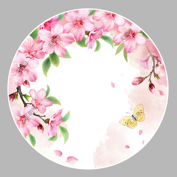 桃花插畫