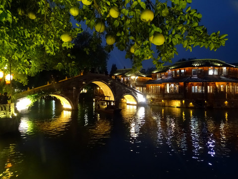 江南水乡夜景