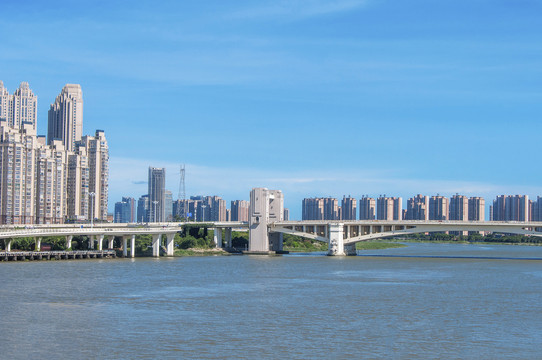 晋江及田安大桥城市景观