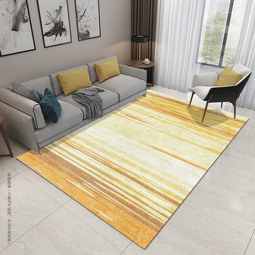 复古式几何黄色地毯地垫
