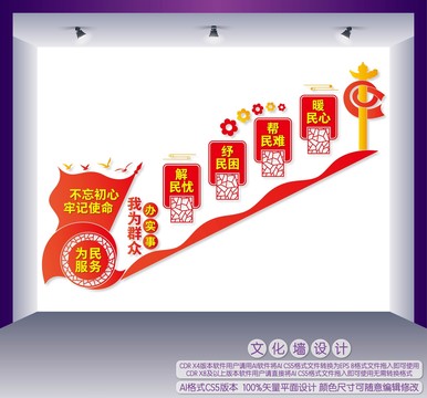 我為群眾辦實事樓梯墻
