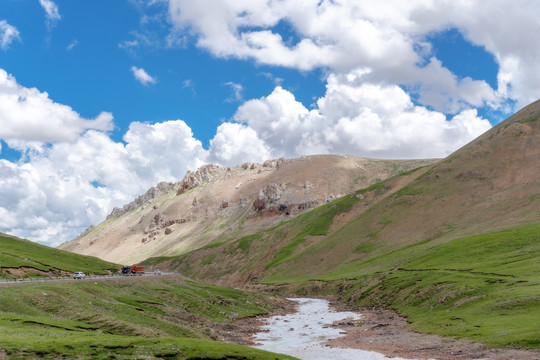 中国西藏青藏高原夏季自然风光