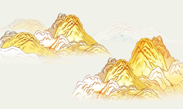 國潮金色山