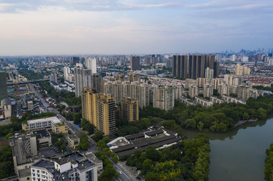 杭州运河两岸拱墅风光