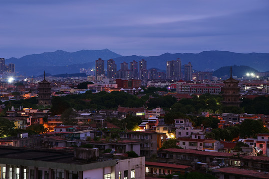 泉州开元寺古建筑风光夜景