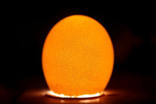一个蛋壳灯