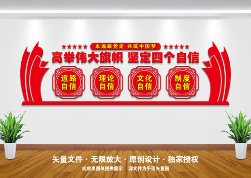 四個自信文化墻