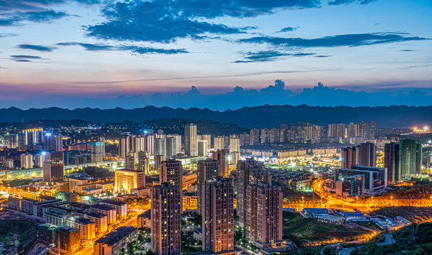 重庆江津区滨江新城夜景