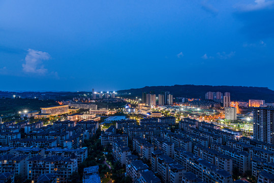 重庆江津区滨江新城夜景