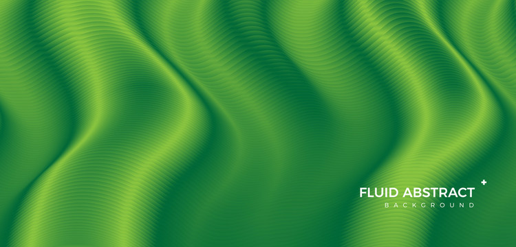 波纹动感绿色流体渐变抽象背景