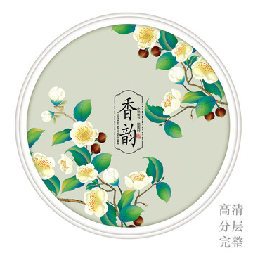 茶花分層噴繪設(shè)計(jì)圖