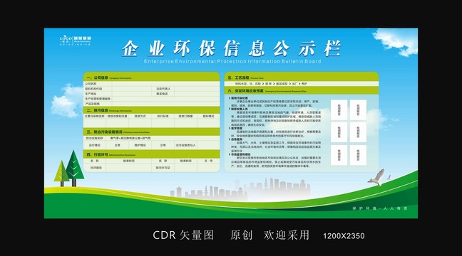 企業(yè)環(huán)保信息公示欄