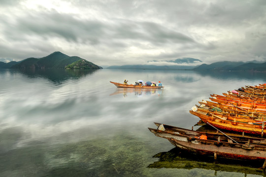 美丽的丽江泸沽湖