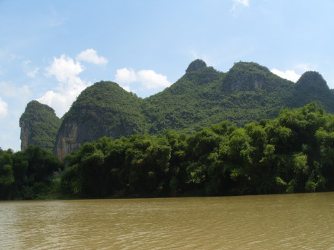 洪水过后左江山水