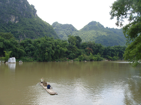 洪水过后左江山水