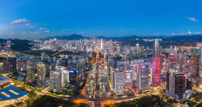 深圳市福田区城市夜景