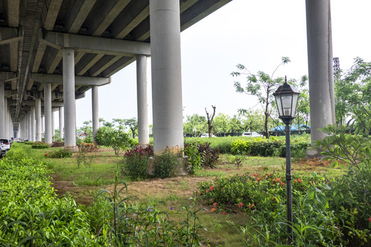 高速公路桥底部空间绿化