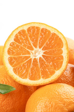白底上的椪柑橘