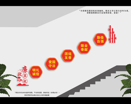 廉政樓梯文化墻
