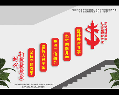 新時代楓橋經(jīng)驗樓梯文化墻