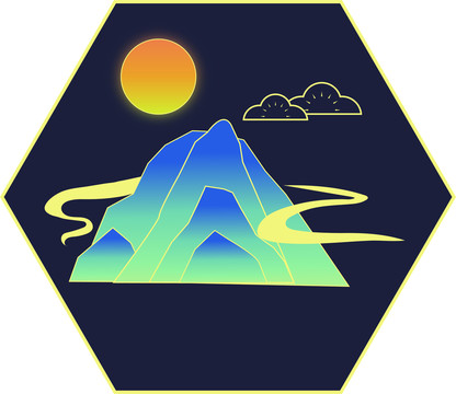 山水裝飾畫
