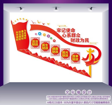 財(cái)政局樓梯間文化墻