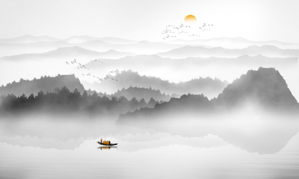 新中式山水畫