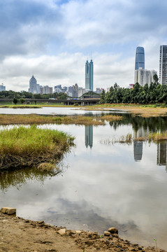 秋天的深圳洪湖公园