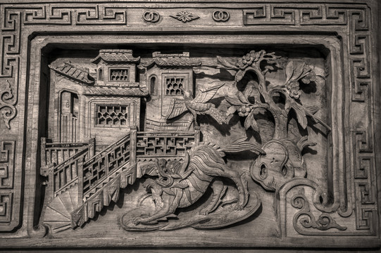 中式古董家具木雕花纹