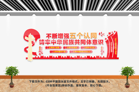 五個(gè)認(rèn)同文化墻