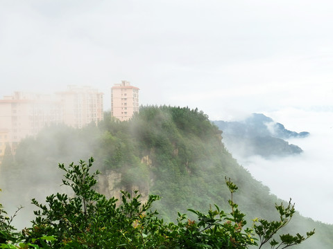 云海云雾缭绕山中云雾