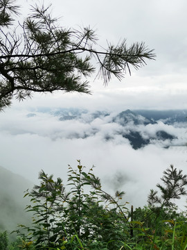 云海云雾缭绕山中云雾