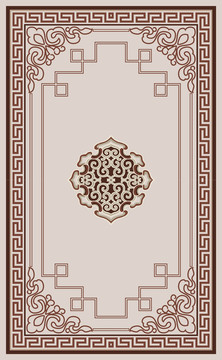 传统新中式地毯图案