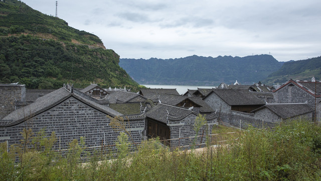 屏山十二景书楼镇马湖古城