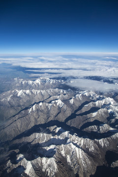 航拍雪山