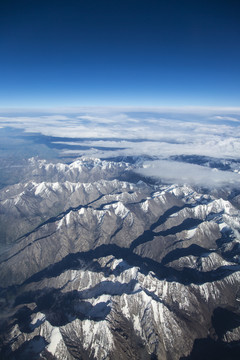 航拍雪山