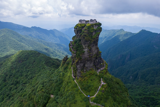 航拍贵州铜仁梵净山