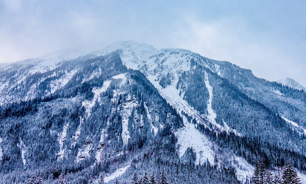 阿尔卑斯雪山调色