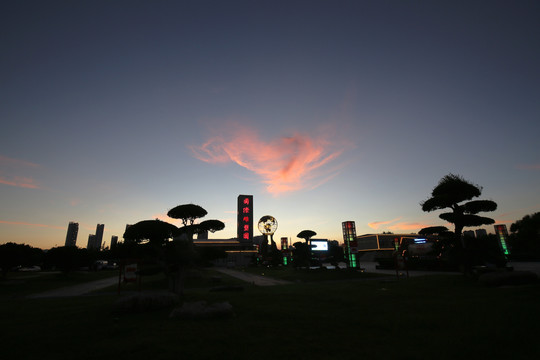 临沂国际雕塑公园夜景