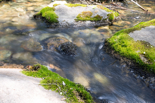 大山里流动的清澈小溪